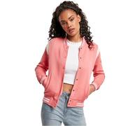Urban Classics Women's Ladies Inset College Sweat Jacket, Palepink/White Sand, L