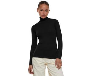Urban Classics Women's Ladies Knitted Turtleneck Sweater Sweatshirt, Black,