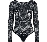 Urban Classics Women's Ladies Lace Longsleeve Body Shapewear Bodysuit, Black, 3XL
