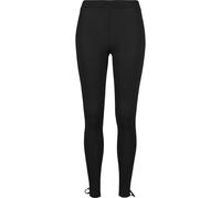 Urban Classics Women's Ladies Laced Up Back Leggings, Black (Black 7), W27/L31