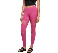Urban Classics Women's Ladies Laces Inset Leggings, Pink, XS
