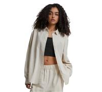 Urban Classics Women's Ladies Linen Mixed Oversized Shirt Shirt, Softseagrass,