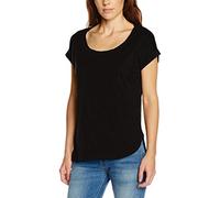 Urban Classics Long Back Shaped Slub Short Sleeve T-shirt Black M Woman