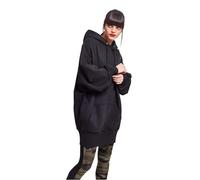 Urban Classics Women's Ladies Long Oversize Hoody Hooded Sweatshirt, Black, M