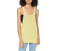 Urban Classics Burnout Women's Tank Top Loose Fit - Yellow - Large