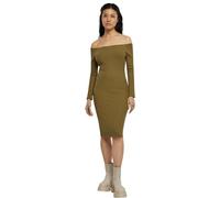 Urban Classics Off Shoulder Rib Long Sleeve Dress