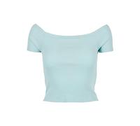 Urban Classics Women's Ladies Off Shoulder Rib Tee T-Shirt, Seablue, XXXXXL