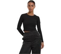 Urban Classics Women's Ladies Organic Cropped Longsleeve T Shirt, Black, L UK