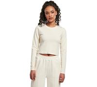Urban Classics Women's Ladies Organic Cropped Longsleeve T-Shirt, whitesand, 5XL