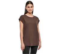 Urban Classics Women's Ladies Organic Extended Shoulder Tee T-Shirt, Brown, L