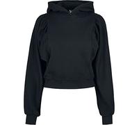 Urban Classics Women's Ladies Organic Gathering Batwing Hoody Hooded Sweatshirt, Black, 4XL