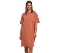Urban Classics Women's Ladies Organic Oversized Slit Tee Dress, Terracotta, XS