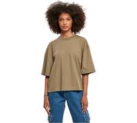 Urban Classics Women's Ladies Organic Oversized Tee T-Shirt, Khaki, XS