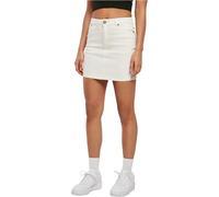 Urban Classics Women's Ladies Organic Stretch Denim Mini Skirt, offwhite raw, 34
