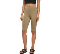 Urban Classics Women's Ladies Organic Stretch Jersey Cycle Shorts Yoga Shorts, Khaki, XS