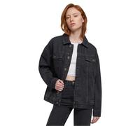 Urban Classics Women's Ladies Oversized 90's Denim Jacket, Black Washed, S