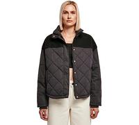 Urban Classics Women's Ladies Oversized Diamond Quilt Puffer Jacket, Black, S