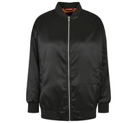 Urban Classics Women's Ladies Oversized Satin Bomber Jacket, Black, S