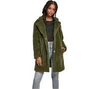 Urban Classics Women's Ladies Oversized Sherpa Coat, Green (Olive 00176), X-Small