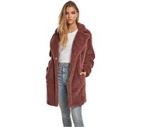 Urban Classics Women's Ladies Oversized Sherpa Coat, Pink (Dark Rose 01472), X-Small