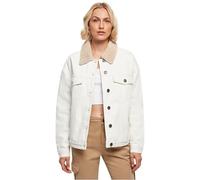 Urban Classics Women's Ladies Oversized Sherpa Denim Jacket, White raw, S