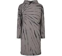 Urban Classics Women's Ladies Oversized Tie Dye Hoody Dress, Black/Asphalt, S