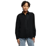 Urban Classics Women's Ladies Oversized Twill Shirt Shirt, Black,