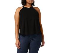 Urban Classics Women's Ladies Peached Rib Neckholder Tank Sports Tank Top,Black (Black 00007),M