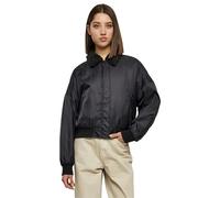 Urban Classics Women's Ladies Pilot Bomber Jacket, Black/Black, XXL