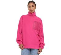 Urban Classics Women's Ladies Polar Fleece Troyer Sweatshirt, Hibiskuspink, L