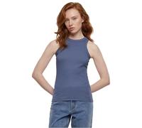 Urban Classics Women's Ladies Racer Back Rib Top Undershirt, Vintage Blue, M