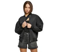 Urban Classics Women's Ladies Recycled Oversized Light Bomber Jacket Jacket, Black,