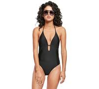 Urban Classics Women's Ladies Recycled Triangle Swimsuit One Piece, Black, XS