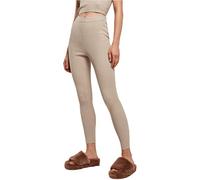 Urban Classics Women's Ladies Rib Knit Leggings Yoga Pants, Light Taupe, S