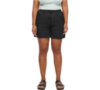 Urban Classics Women's Ladies Seersucker Shorts, Black, L