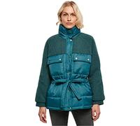 Urban Classics Women's Ladies Sherpa Mix Puffer Jacket, Jasper, L