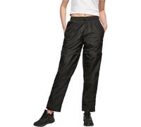 Urban Classics Women's Ladies Shiny Crinkle Nylon Zip Pants Track, Black, XXL