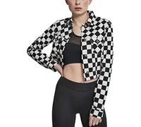 Urban Classics Women's Ladies Short Check Twill Jacket, Multicolour (Chess 01683), M