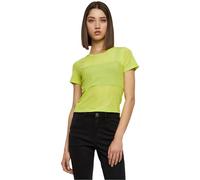 Urban Classics Women's Ladies Short Mesh Tee T-Shirt, Frozenyellow, 4XL