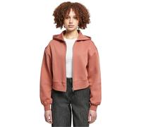 Urban Classics Women's Ladies Short Oversized Zip Jacket Hooded Sweatshirt, Terracotta, XXXXL