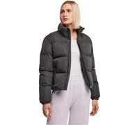 Urban Classics Women's Ladies Short Peached Puffer Jacket, Black, M