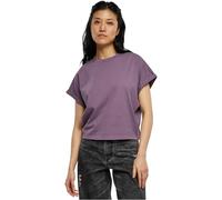 Urban Classics Women's Ladies Short Pigment Dye Cut on Sleeve Tee T-Shirt, Dusk Violet, XS
