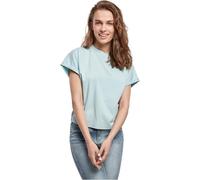 Urban Classics Women's Ladies Short Pigment Dye Cut on Sleeve Tee T-Shirt, Seablue, 4XL