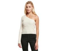 Urban Classics Women's Ladies Short Rib Knit One Sleeve Sweater Sweatshirt, Whitesand, 5XL