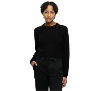 Urban Classics Women's Ladies Short Waffle Sweater Sweatshirt, Black, XS