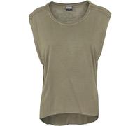 Urban Classics Women's Hilo Shoulder Zip Tee T-Shirt, Green (Olive 176), S