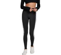 Urban Classics Women's Ladies Side Striped Pattern Leggings, Blk/Snake, XS