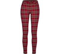 Urban Classics Skinny Tartan Gt Pants Red 32 Women