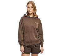 Urban Classics Women's Ladies Small Embroidery Terry Hoody Hooded Sweatshirt, Brown, L