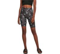Urban Classics Women's Ladies Soft AOP Cycle Shorts Yoga, blackfloret, S